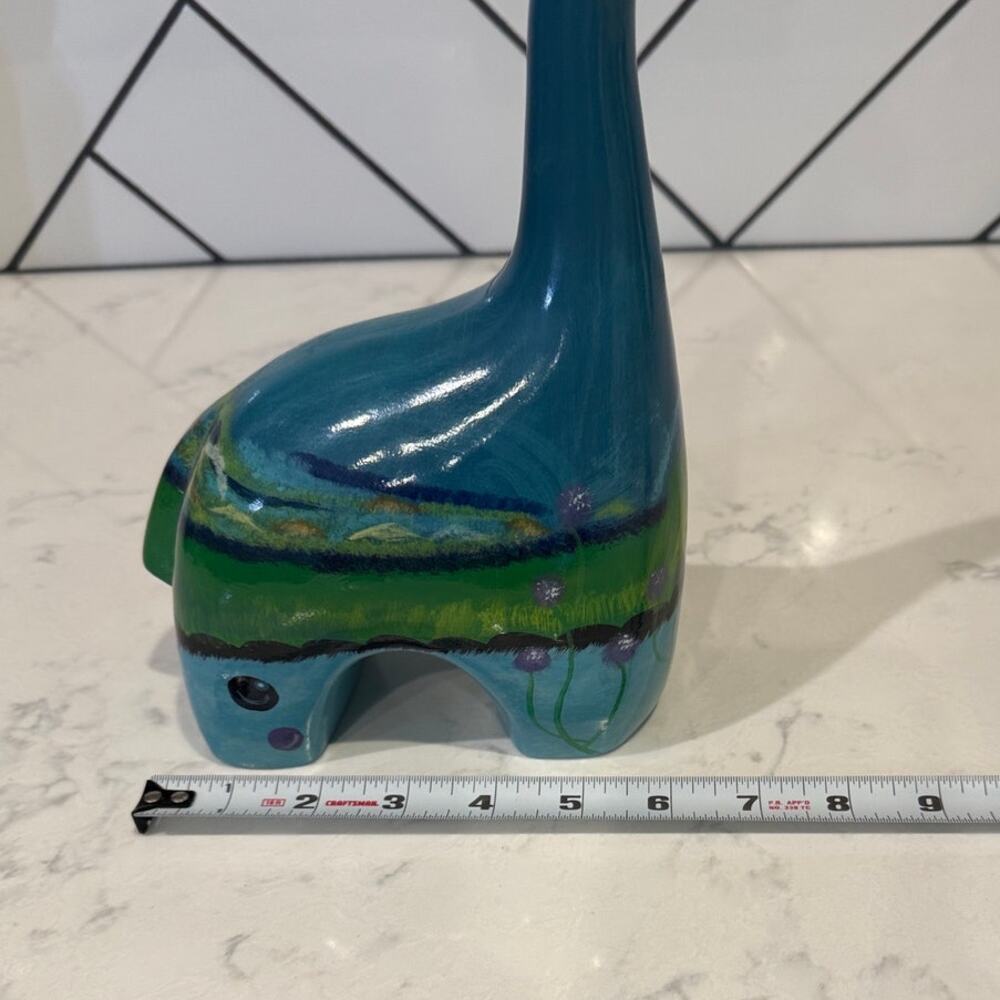 Vintage Mid-Century Modern Whimsical Hand Painted Ceramic Giraffe Figurine 11" H - Picture 9 of 10